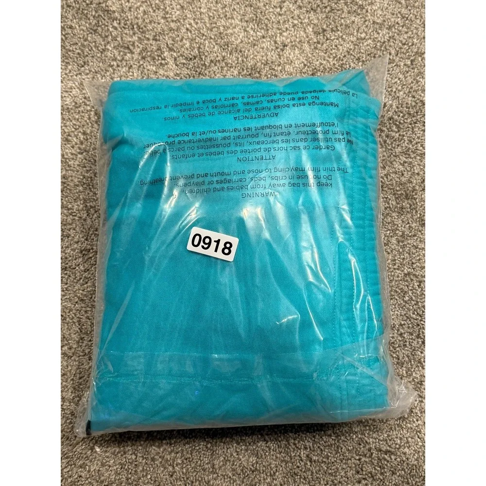 The North Face Sweatpants Mens 3XL Cyan Blue Half Dome‎ Warm Soft Elastic Waist